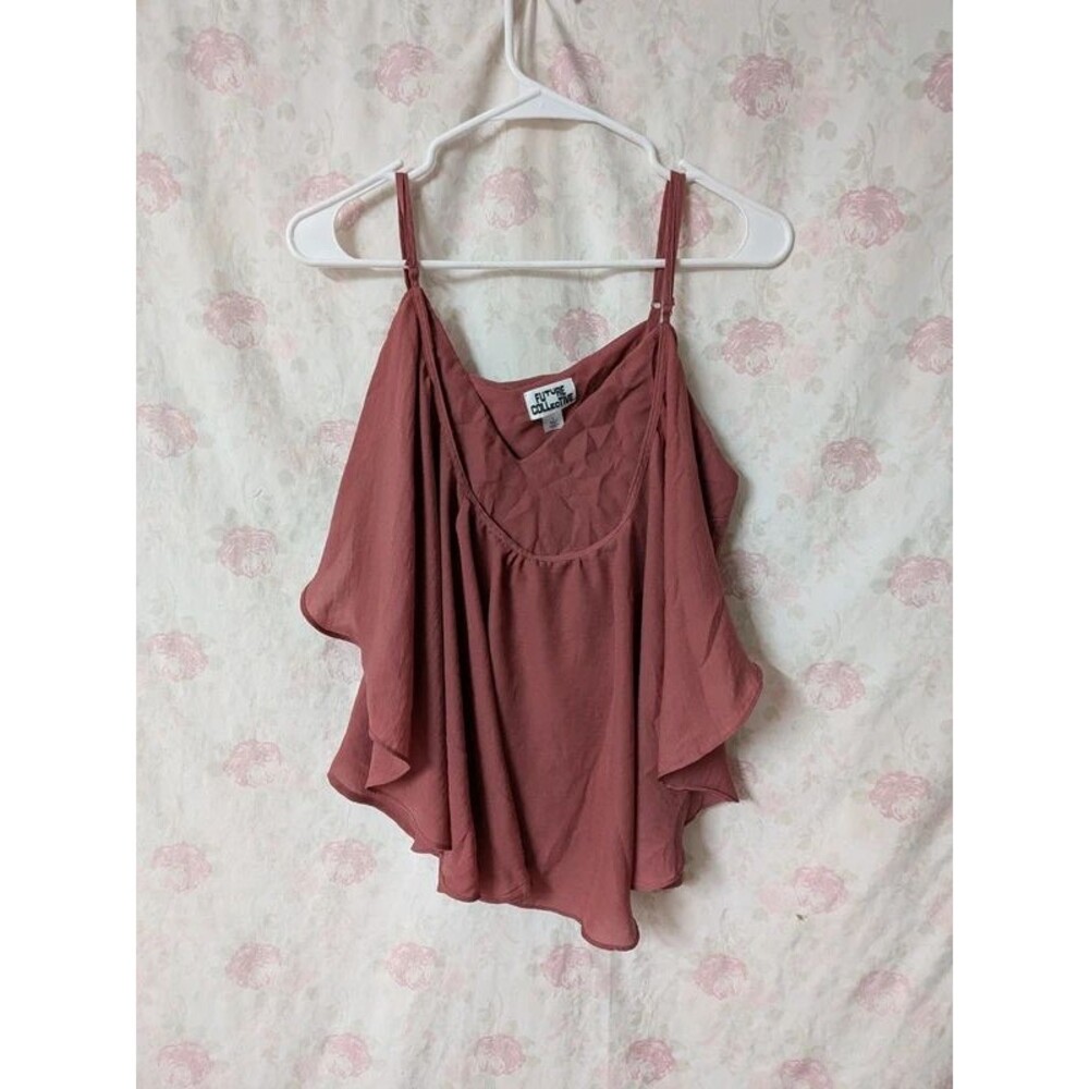L Future Collective Draped Ruffle Camisole Top A096